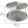 Miniatyrbilde 3 av 5: Duo dreieskive i rustfritt stål - 2 roterende oppbevaringshyller, Stain