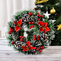 Miniatyrbillede 3 af 5: (3) Julekrans, Jule stjerne, Adventskrans, Dørkrans,