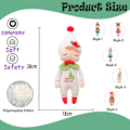 Miniatyrbillede 2 af 5: 38cm Julemand Snemand Plys Elf Legetøj, Hvid Jul Plys Snemand