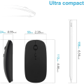 Miniatyrbilde 4 av 5: Gjenladbar Bluetooth-mus for bærbar PC, nettbrett, Macbook/iPad/iPhone