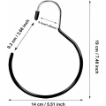 Miniatyrbillede 2 af 5: Sort Sjal Ring Hanger 5 Stykker Sjal Hanger Hanger Rund Sjal
