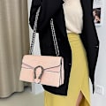 Miniatyrbillede 5 af 5: Kvinder Crossbody Aften Taske - Slange Print Læder Messenger Taske C