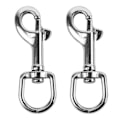Miniatyrbilde 1 av 4: 3pc-1/2 Swivel Loop Snap Hooks 2 Piece 316 Rustfritt Stål Enkelt
