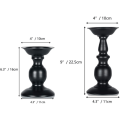 Miniatyrbilde 5 av 5: 2 stk Pillar Lysestake for Lys 80mm Kolonneformet Jern