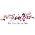 Miniatyrbillede 2 af 4: 2 stk. Nye sommerfugle blomsterbroderede patches, blonder stof