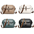 Miniatyrbillede 5 af 5: Sort læder trendy og alsidig crossbody taske, skuldertaske B
