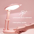 Miniatyrbillede 5 af 5: LED-lampe, børnebordlampe, katteøre lyserød pige sengebordslampe, bordlampe