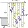 Miniatyrbillede 5 af 5: 180L x 180W centimeter Blomster Bruseforhæng Vandtæt Badeværelse