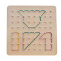 Pikkukuva 5 / 5: Puinen Geoboardi Matematiikan Manipulointimateriaali Array Block G