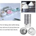 Miniatyrbilde 4 av 5: 50 stk aluminiumsfolie bakekopper, cupcakeformer, minicupcake