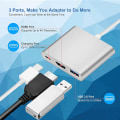 Miniatyrbild 2 av 5: 4K USB C till HDMI-adapter, 3-i-1 typ C-omvandlarkabel för MacBo
