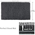 Miniatyrbillede 2 af 5: Chenille Mikrofiber Shag Skridsikker Bademåtte 50X80cm, Maskinvaskbar