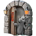 Miniatyrbild 3 av 5: Vacker innergård drakskulptur, drakstaty i harts, heminredning