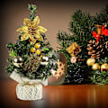 Miniatyrbilde 5 av 5: Mini kunstig juletre Mini, sett med 3 kunstige juletrær