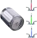 Färgglad LED-vattenkran, Ljus LED-kranmunstycke, 3 färger Temper
