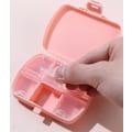 Miniatyrbillede 3 af 5: Blå og pink, 2 stk. pilleæske, bærbar pilleæske, 6 rum