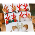 Pikkukuva 2 / 5: E-Deer Antler hiuspidikkeet 1 paria Grosgrain joulu hiuspidikkeet C