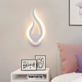 Miniatyrbillede 2 af 5: LED Indendørs Vægskinne, Kreativ Flammeformet LED Vægskinne, Mode
