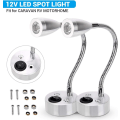 Miniatyrbillede 1 af 5: 12V LED væglampe LED spotlight læselampe switch camper cara