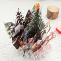 Miniatyrbild 4 av 5: (kuvert slumpmässigt mönster) 3D Julhälsningskort God Jul