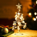 Miniatyrbilde 1 av 5: Sølv  Bordplate Metall Juletre Lampe Spiral Smijern Eller