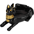 Miniatyrbilde 2 av 5: Vintage Askebeger i Resin Svart Katt Egyptisk Gud Askebeger Figur Sta
