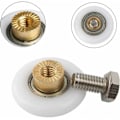 Miniatyrbilde 3 av 5: 4 stk dusjdørhjul 23 mm, erstatningshjul for dusj