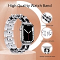 Pikkukuva 2 / 5: Musta hopeinen 38/40/41mm, rannekoru Apple Watch -sarjaan 9/sarjaan