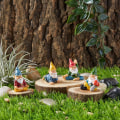 Miniatyrbillede 2 af 5: 4 stk. Mini Have Nisser, Udendørs Fe Miniature Statue Acces
