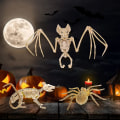 Miniatyrbillede 5 af 5: 3 stk. Halloween flagermus skelet Halloween edderkop skelet Halloween M