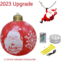 Miniatyrbilde 4 av 5: Gigant julekule julepynt, 60 cm PVC oppblåsbar Chri
