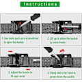 Miniatyrbilde 5 av 5: Release Watch Strap, Mesh Woven Metal Watch Band Clasp for Men and Women