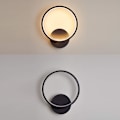 Miniatyrbillede 3 af 5: 14W LED indendørs væglampe rund væglampe sort varm hvid 3000K