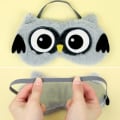 Miniatyrbillede 3 af 3: Bløde sovemasker, 3D fluffy børnesovemaske sød sjov tegneserie