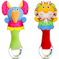 Miniatyrbild 1 av 5: Sensoriska leksaker för baby skaller (lejon, elefant) - 2-pack nyfödda F