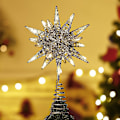 Miniatyrbilde 1 av 5: Stjerneformet juletre, mønstret juletre med LED-lys