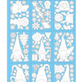 Miniatyrbillede 3 af 4: Jule Vindue Statiske Stickers Hvid Nisse Vind