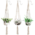Miniatyrbillede 1 af 5: 3 stk. Macrame planteophæng til ophængning af blomsterpotter
