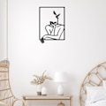 Miniatyrbild 5 av 5: Svart S Akryl Väggkonst Minimalistisk Väggkonst Modern Abstrakt Fema