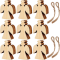 Miniatyrbilde 1 av 5: 60 stykker tre julepynt tre runde skiver tre A