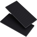 Miniatyrbillede 1 af 5: (Sort) 2 stk. Barmåtte PVC Gummibar Måtte Coaster Dræn Tyk Rec