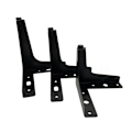 Miniatyrbillede 5 af 5: 4 stk. 15 cm sorte metalmøbelben - til skab, sofa, kaffebord