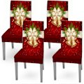 Miniatyrbild 1 av 5: 4 stycken julstolar med elastiskt stolsöverdrag, lämpliga för jul