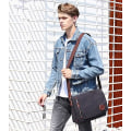 Miniatyrbild 2 av 5: Vintage Messenger Bag Unisex Axelväska Canvas Messenger Bag Br