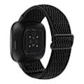 Miniatyrbillede 4 af 5: Flettet nylonarmbånd til Fitbit Versa 3/Sense - Armbånd Sort