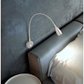 Miniatyrbillede 2 af 4: Sølv 2-pak senglampe væglampe læselampe LED svanehals