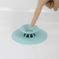 Miniatyrbillede 5 af 5: Et stykke otte-bladet blåt plastik vaskesil hårsi