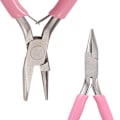 Miniatyrbillede 5 af 5: Pink håndtag nikkel-jern enkelt-sektion runde konkave tænger DIY h