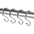 Miniatyrbilde 1 av 5: Sett med 12 (sølv) S-formede metallkroker, rustbestandige, for dusj
