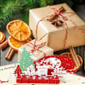 Miniatyrbilde 3 av 5: 3D Pop Up Julekort Julekort, Julehilsenkort